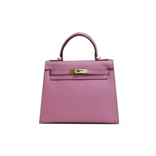 Hermes Kelly 32cm Umhängetasche Rosa Saffiano Leder K32 Gold