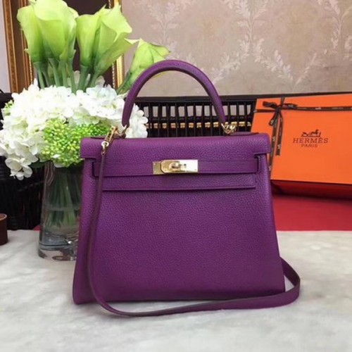 Hermes Kelly 32cm Umhängetasche TOGO Leder KY32 Lila