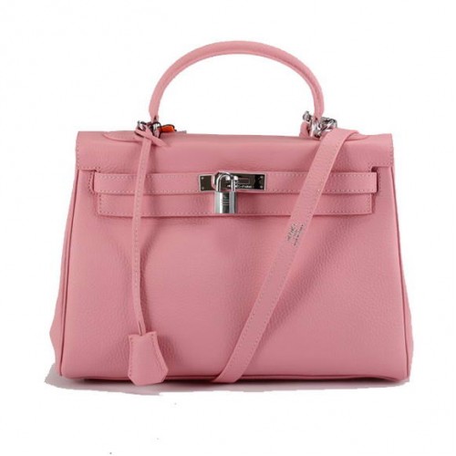 Hermes Kelly 32cm Togo Lederhandtaschen 6018 Rosa Silber