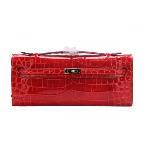 Hermes Kelly Handtasche Krokoleder K1002 Rot