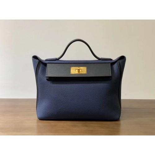 Hermes Kelly Original togo Ledertasche H2424 königsblau