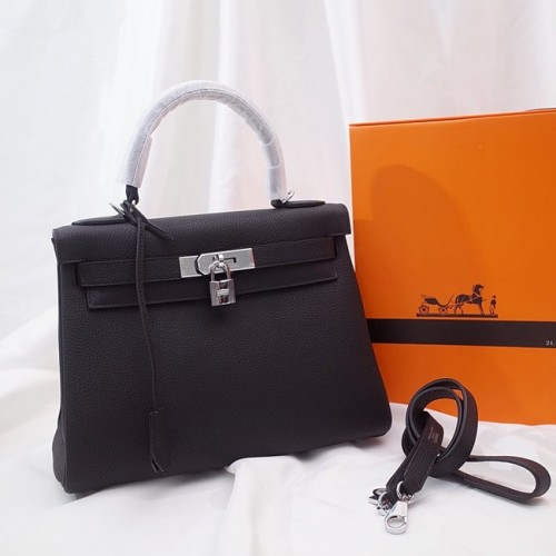 Hermes Kelly Umhängetasche Original TOGO Leder KY3255 schwarz