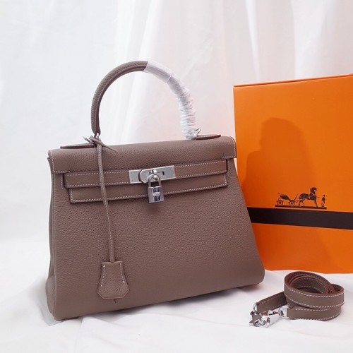 Hermes Kelly Umhängetasche Original TOGO Leder KY3255 grau