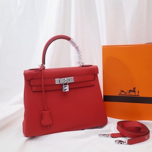 Hermes Kelly Umhängetasche Original TOGO Leder KY3255 rot