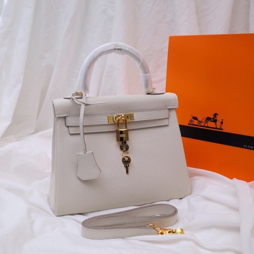 Hermes Kelly Umhängetasche Original TOGO Leder KY3255 weiß