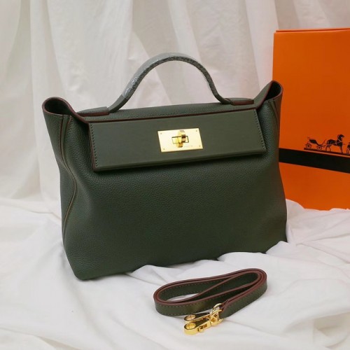 Hermes Kelly togo Ledertasche H2424 Schwarzgrün