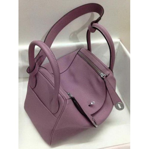 Hermes Lindy 30CM Original Leder Umhängetasche HLD30 Helllila