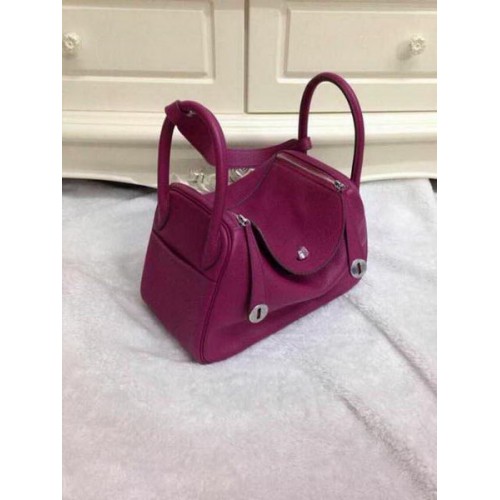 Hermes Lindy 30CM Original Leder Umhängetasche HLD30 Lila