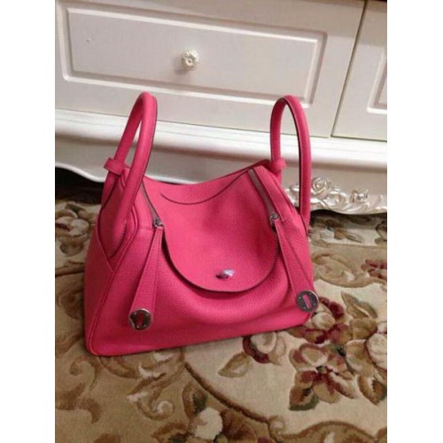 Hermes Lindy 30CM Original Leder Umhängetasche HLD30 Rose