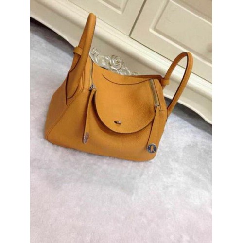 Hermes Lindy 30CM Original Leder Umhängetasche HLD30 Weizen