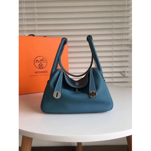 Hermes Lindy Original Togo Ledertasche 5086 Dunkelblau