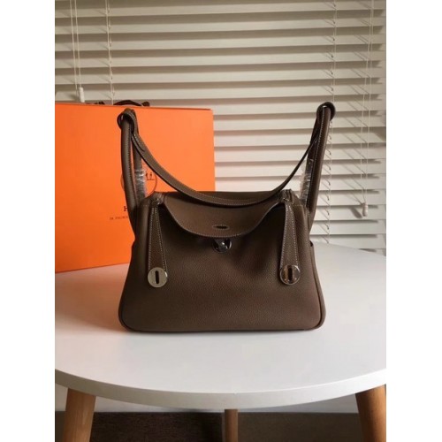 Hermes Lindy Original Togo Ledertasche 5086 Dunkelgrau
