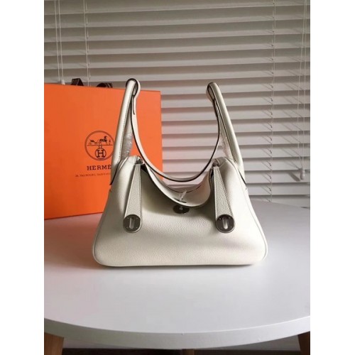 Hermes Lindy Original Togo Ledertasche 5086 Weiß