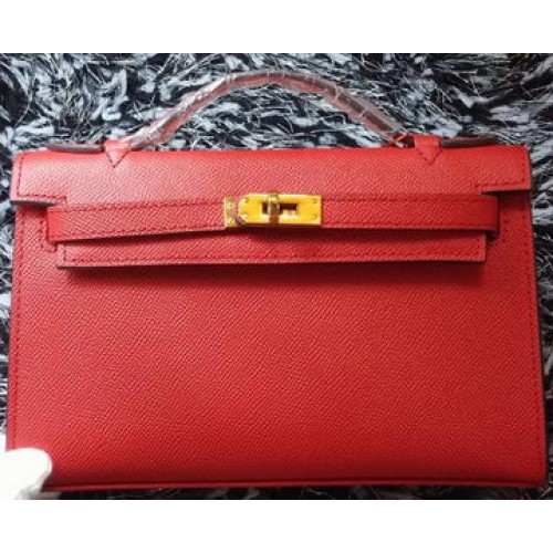 Hermes MINI Kelly 22cm Einkaufstasche Kalbsleder K011 Rot