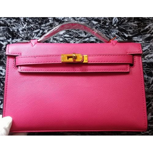 Hermes MINI Kelly 22cm Einkaufstasche Kalbsleder K011 Rose