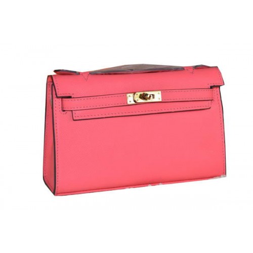 Hermes MINI Kelly 22cm Einkaufstasche Kalbsleder Hellrot