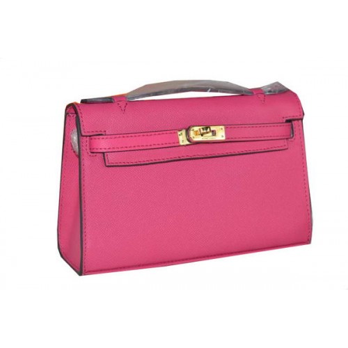 Hermes MINI Kelly 22cm Einkaufstasche Kalbsleder Rose