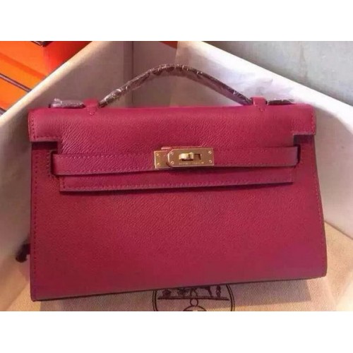 Hermes MINI Kelly 22cm Einkaufstasche Kalbsleder K22 Pfirsich