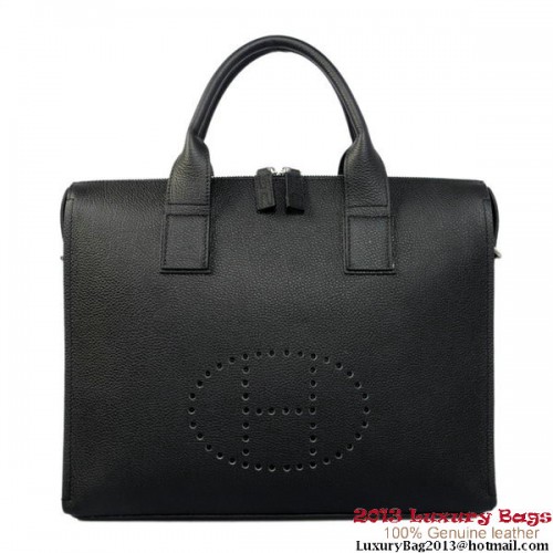 Hermes Herren Aktentasche Kalbsleder H1289A Schwarz