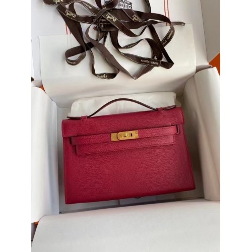 Hermes Original Epsom Leder KEL2278 lila & goldfarbenes Metall
