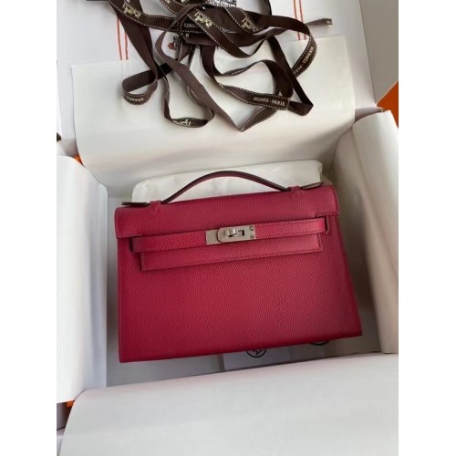 Hermes Original Epsom Leder KEL2278 lila & silberfarbenes Metall