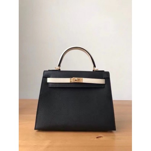 Hermes Original Epsom Leder KEL2578 schwarz&creme