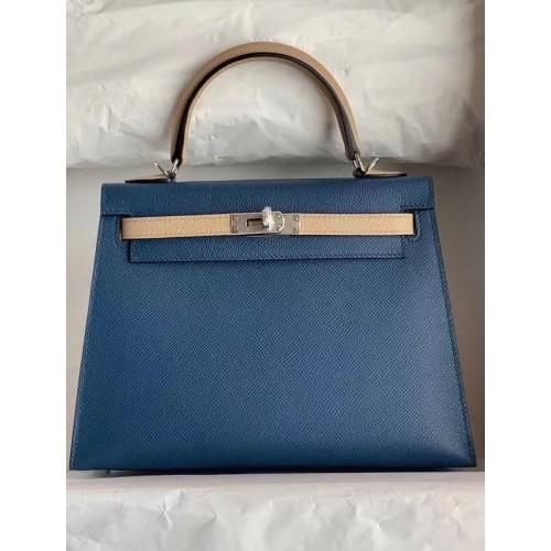 Hermes Original Epsom Leder KEL2578 blau&grau