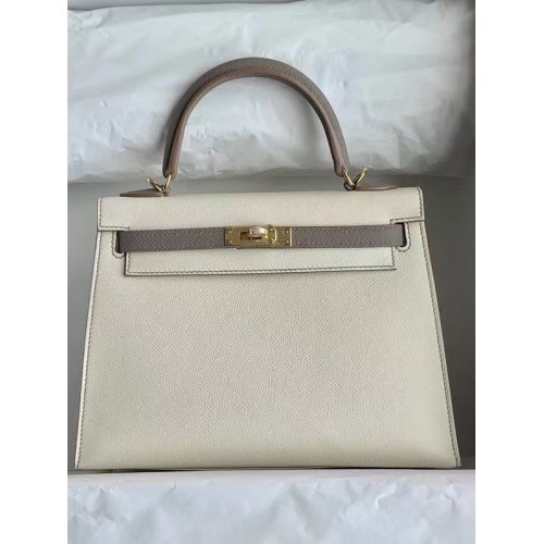 Hermes Original Epsom Leder KEL2578 creme&grau