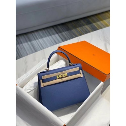 Hermes Original Epsom Leder KEL2578 dunkelblau