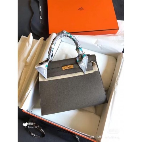 Hermes Original Epsom Leder KEL2578 dunkelgrau