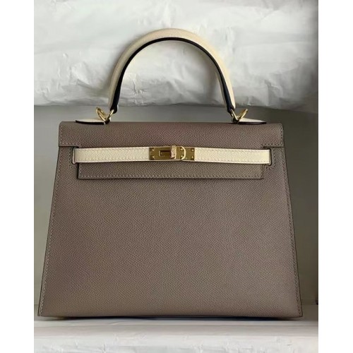 Hermes Original Epsom Leder KEL2578 grau&creme