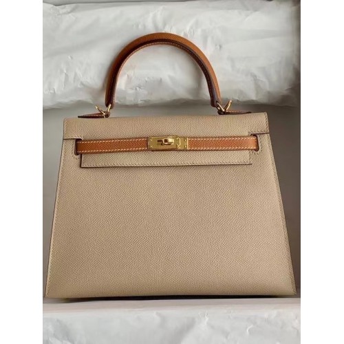 Hermes Original Epsom Leder KEL2578 hellgrau&braun