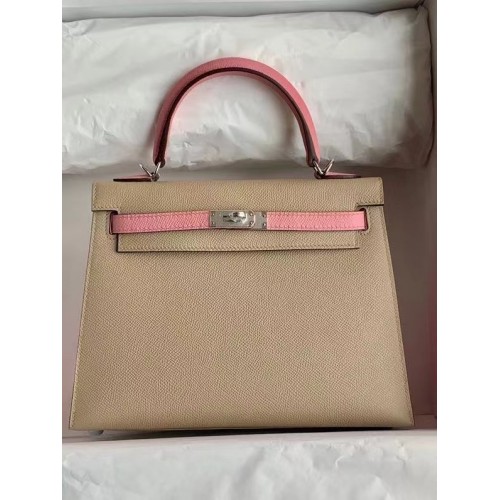 Hermes Original Epsom Leder KEL2578 hellgrau&pink