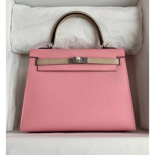 Hermes Original Epsom Leder KEL2578 pink&hellgrau