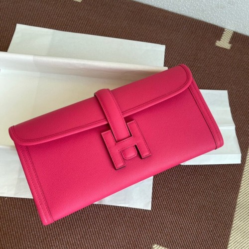 Hermes Original Espom Lederclutch 37088 Purpurrot