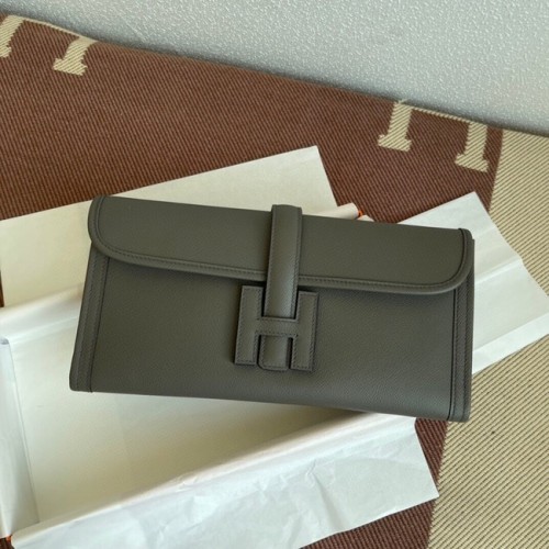 Hermes Original Espom Lederclutch 37088 dunkelgrau