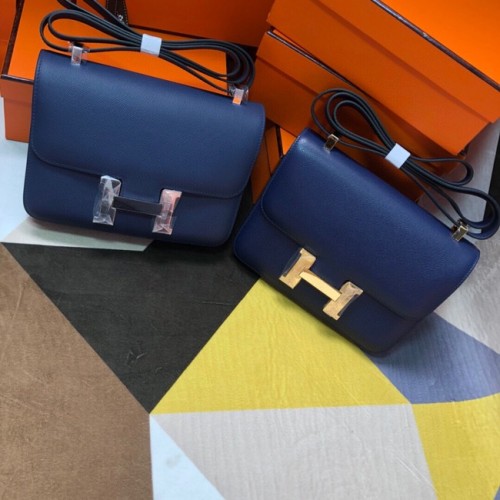 Hermes Original Espom Leather Constance Bag 5333 Saphirblau