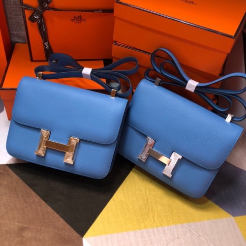 Hermes Original Espom Leder Constance Bag 5333 blau