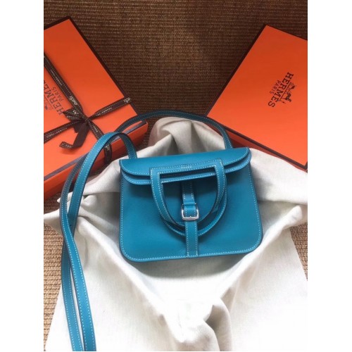Hermes Original Halzan Minitasche H069523 blau Sansibar