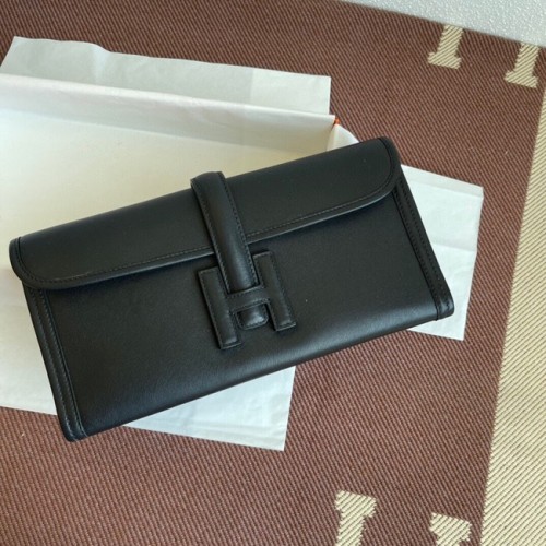 Hermes Original Jige Swift Lederclutch 37088 schwarz