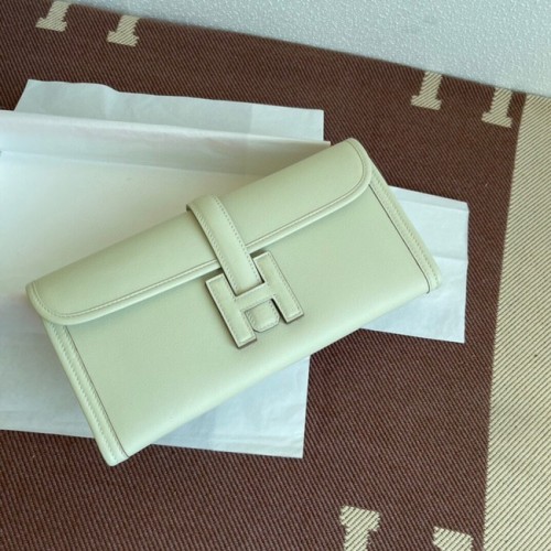 Hermes Original Jige Swift Lederclutch 37088 Creme