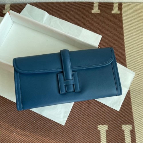 Hermes Original Jige Swift Leder Clutch 37088 drak grau