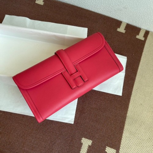 Hermes Original Jige Swift Lederclutch 37088 Pflaume