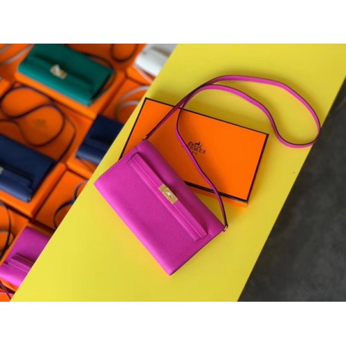 Hermes Original Kelly Espom Leder to go woc Tasche H4087 Purpurrot