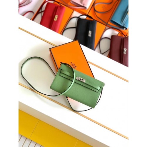Hermes Original Kelly Espom Leder to go woc Bag H4087 grün