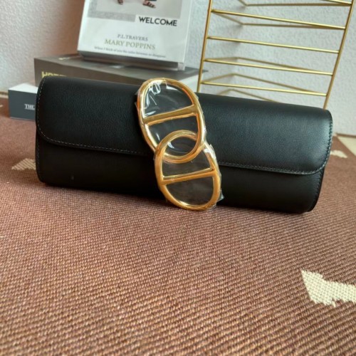 Hermes Original Swift Lederclutch 36999 Schwarz
