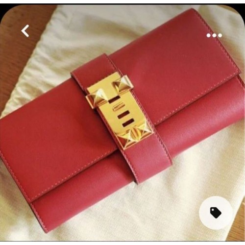 Hermes Original Swift Lederclutch 37001 Rot