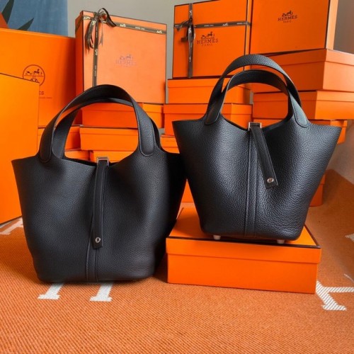 Hermes Picotin Lock Taschen Original togo Leder PL3388 schwarz
