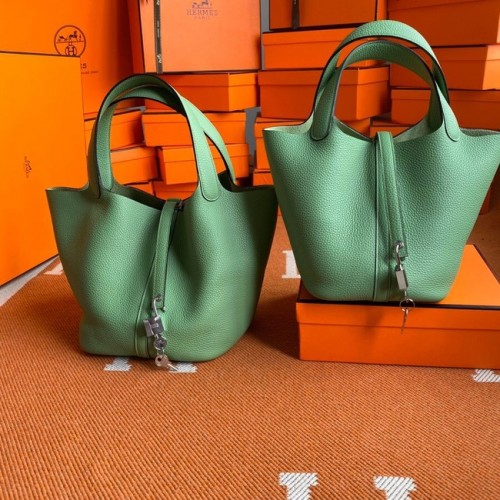 Hermes Picotin Lock Taschen Original togo Leder PL3388 hellgrün