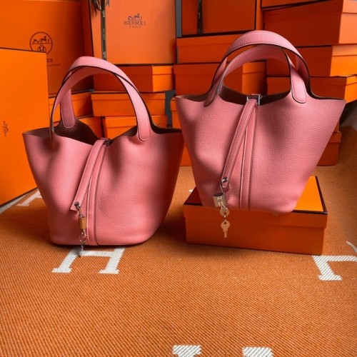 Hermes Picotin Lock Taschen Original togo Leder PL3388 rosa